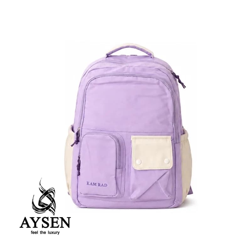 کوله پشتی دخترانه و پسرانه وارداتی یاسی کد 100121 kamrad School Backpack Cream