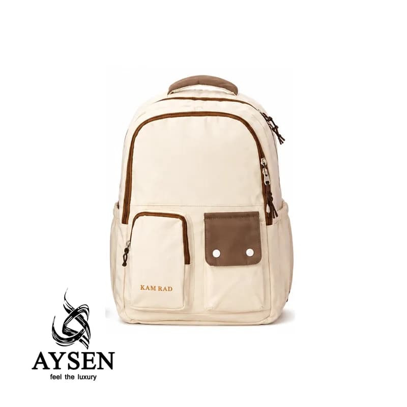 کوله پشتی دخترانه و پسرانه وارداتی کد 100121 kamrad School Backpack Cream