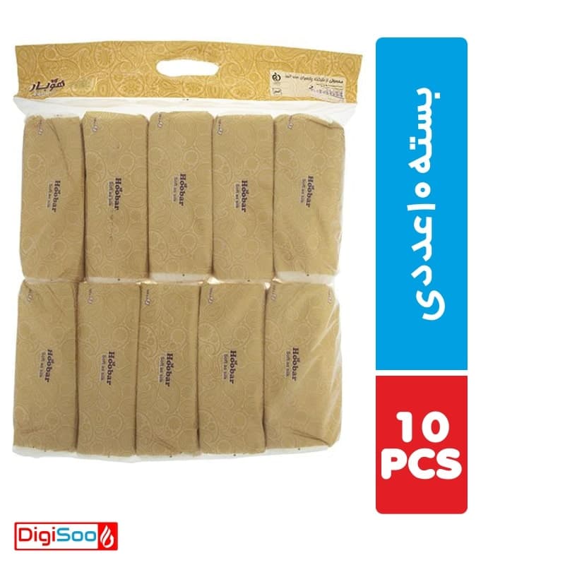 دستمال کاغذی هوبار اقتصادی 100 برگ بسته 10 عددی