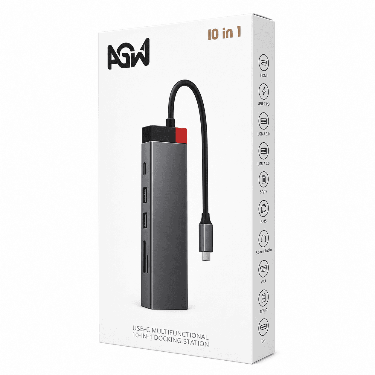 هاب و مبدل Type-C AGW 10 Port مدل BS10A — تصویر ۲