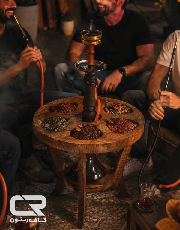 میز قلیان چوبی با مدل پذیرایی خاص — تصویر ۳