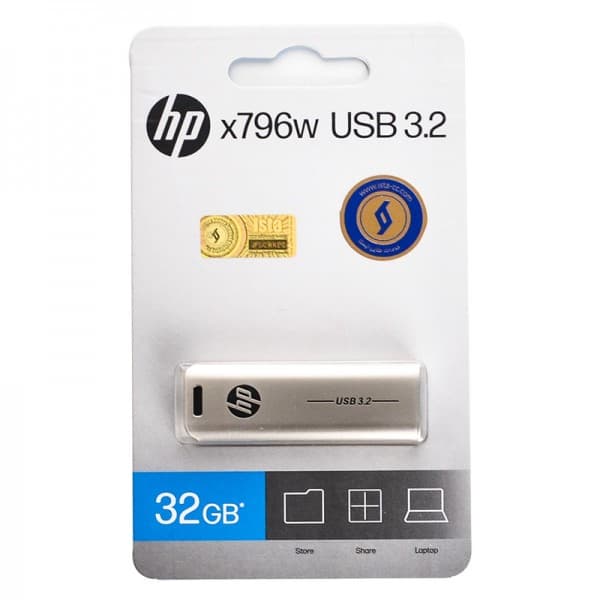 فلش اچ پی USB3.2 ظرفیت 32 گیگابایت مدل x796w