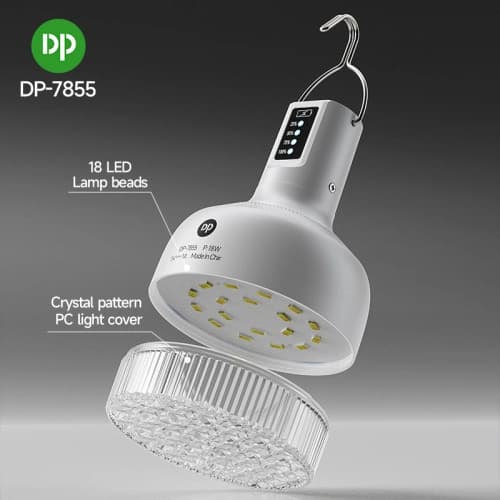 چراغ شارژی آویزدار 18 وات برند DP مدل DP-7855 — تصویر ۲