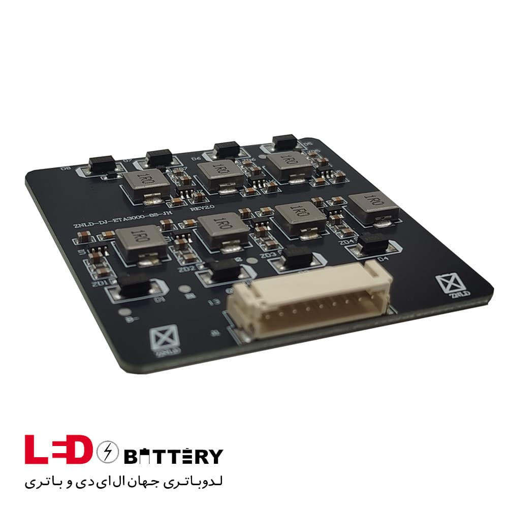ماژول بالانسر اکتیو باتری لیتیوم فسفات آهن 8 سل 1.2 آمپر (8s 1.2A) — تصویر ۴