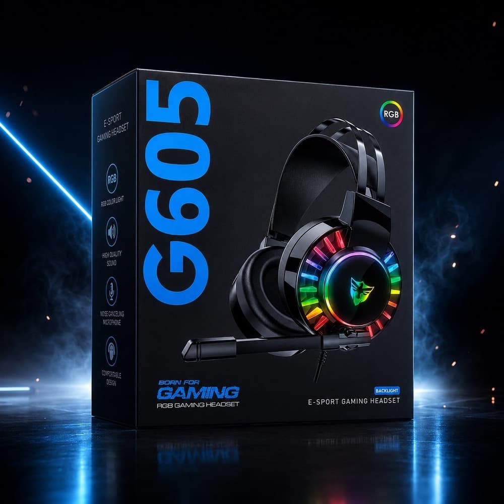 هدست گیمینگ با سیم مدل G605 USB