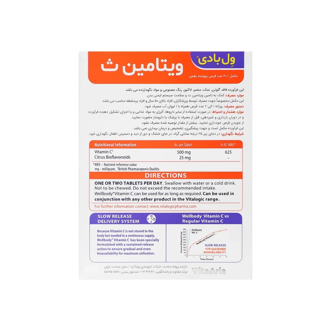 قرص ول بادی ویتامین سی ویتالوجیک — تصویر ۲
