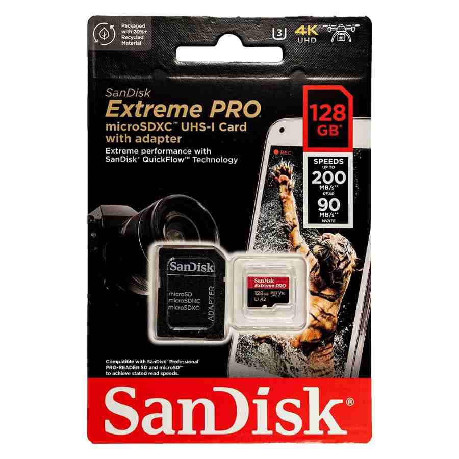 کارت حافظه SDXC سن دیسک مدل Extreme Pro V30 سرعت 200mb/s ظرفیت 128 گیگابایت — تصویر ۷