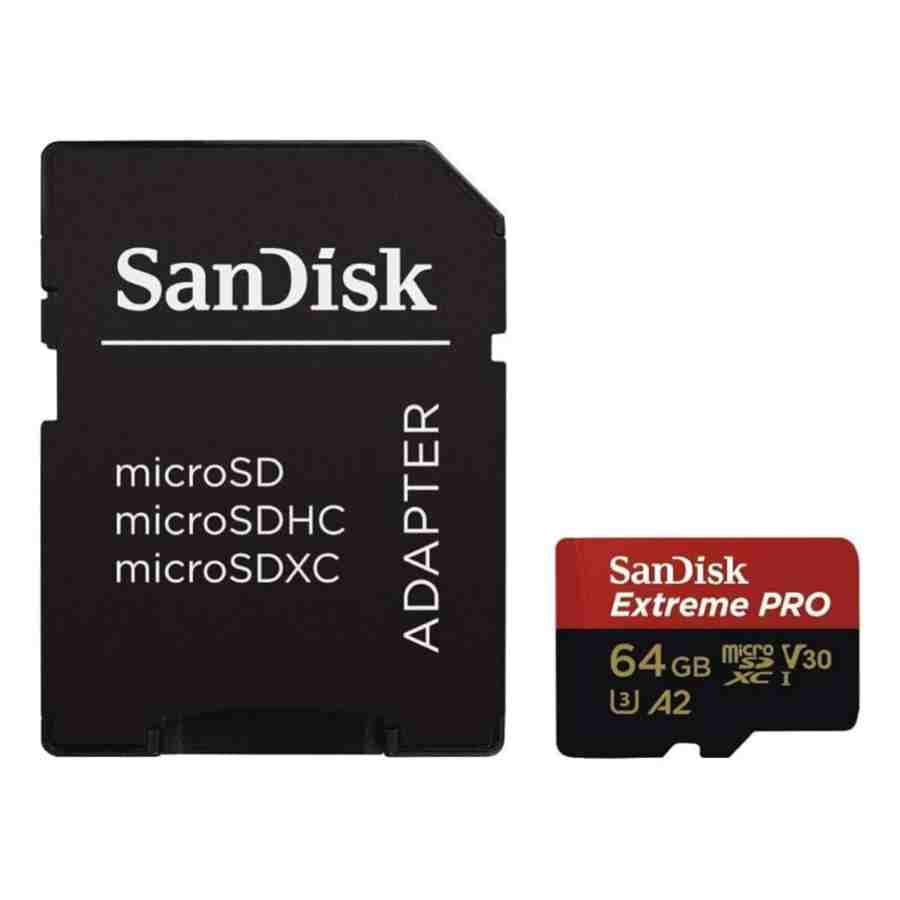 کارت حافظه SDXC سن دیسک مدل Extreme Pro V30 سرعت 200mb/s ظرفیت 64 گیگابایت