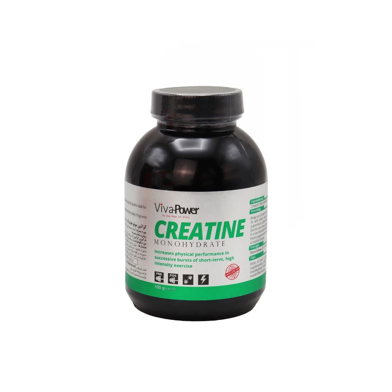 پودر کراتین مونوهیدارت ویوا پاور 100 گرمی