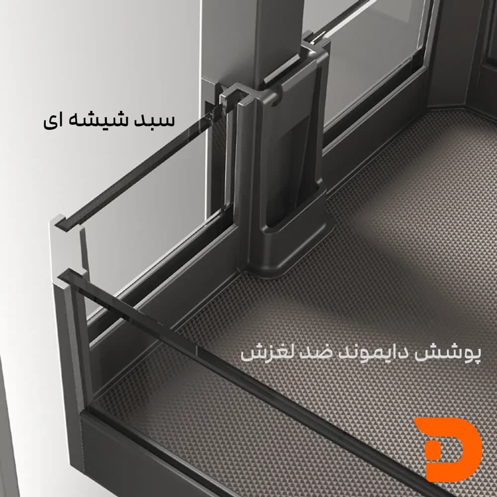 سوپری ایستاده شیشه ای یونی هوپر سری Mona کد WB1205S — تصویر ۴