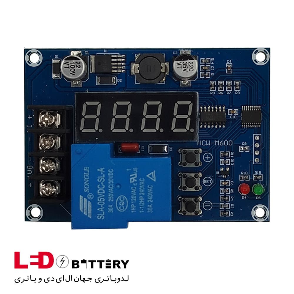 ماژول کنترل شارژر باتری 6 تا 60 ولت مدل XH-M600