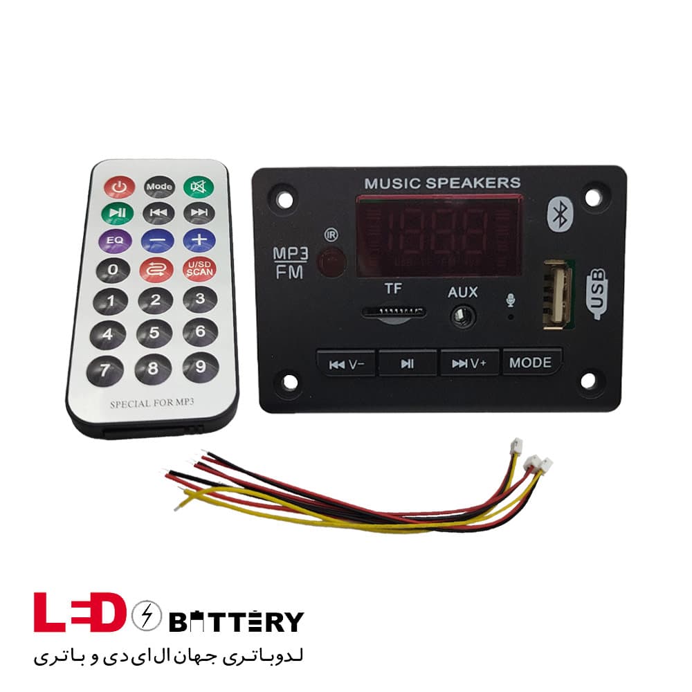 ماژول پخش‌کننده MP3 PLAYER بلوتوثی 5V روپنلی مدل JQ-D106BT