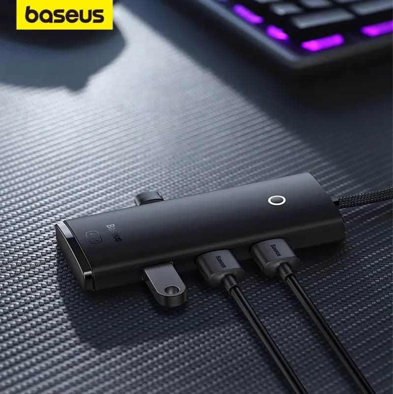 هاب 4 پورت USB 3.0 باسئوس مدل BS-OH012 اتصال با کابل USB — تصویر ۵