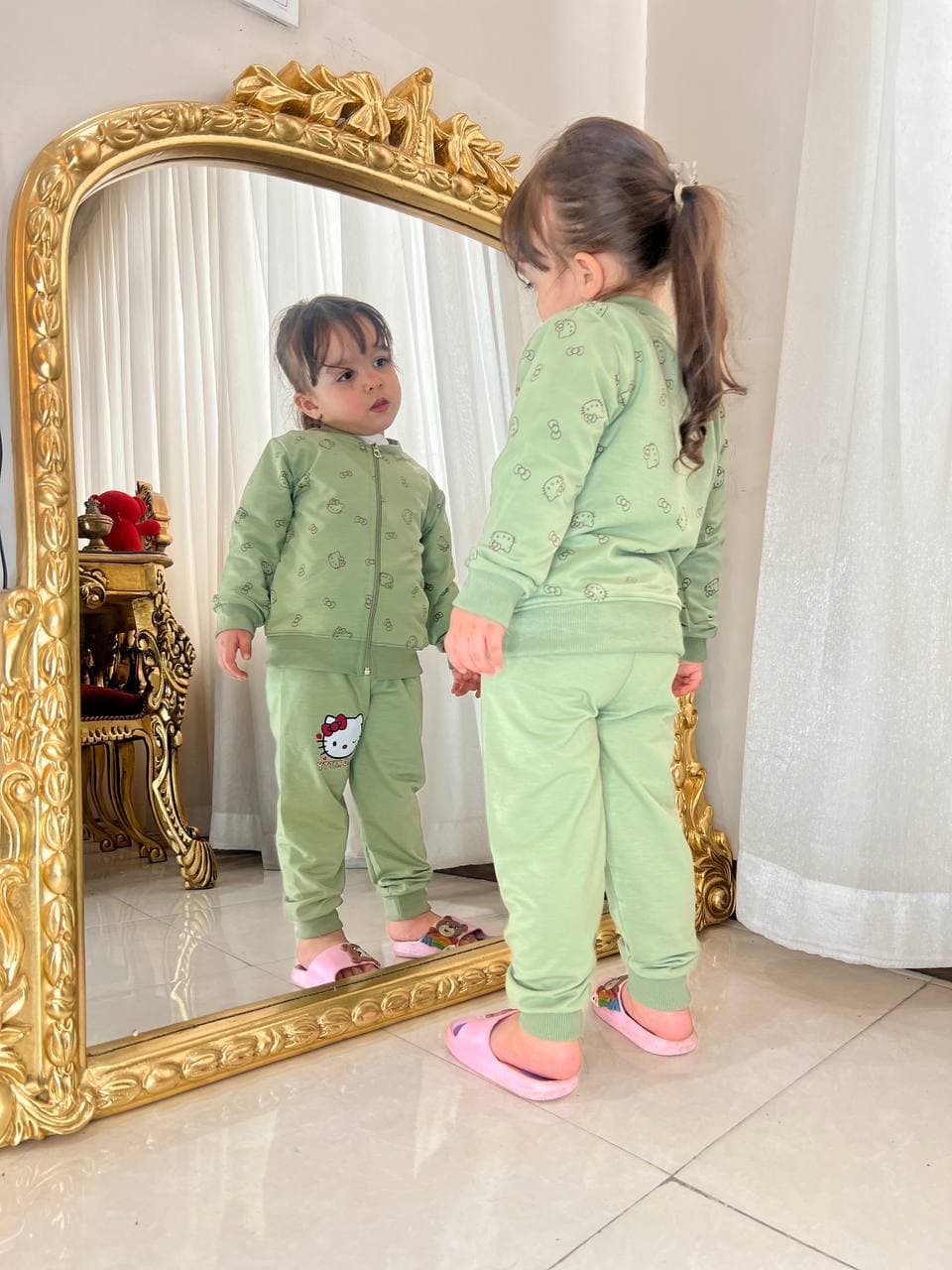 ست سه تیکه بلوز و شلوار سویشرت کیتی — تصویر ۵