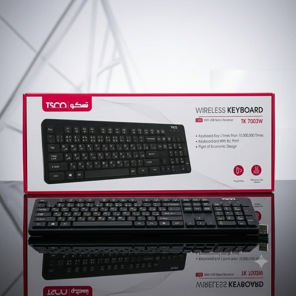 کیبورد وایرلس TSCO مدل TK 7003w — تصویر ۲