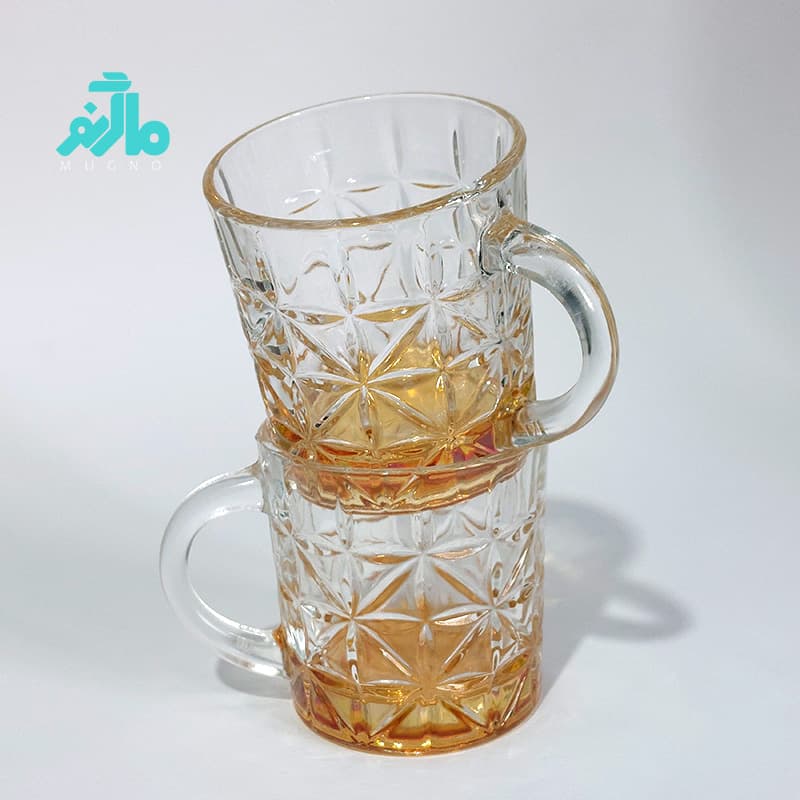 لیوان چای مدل بلور طلایی کد 00784 — تصویر ۴