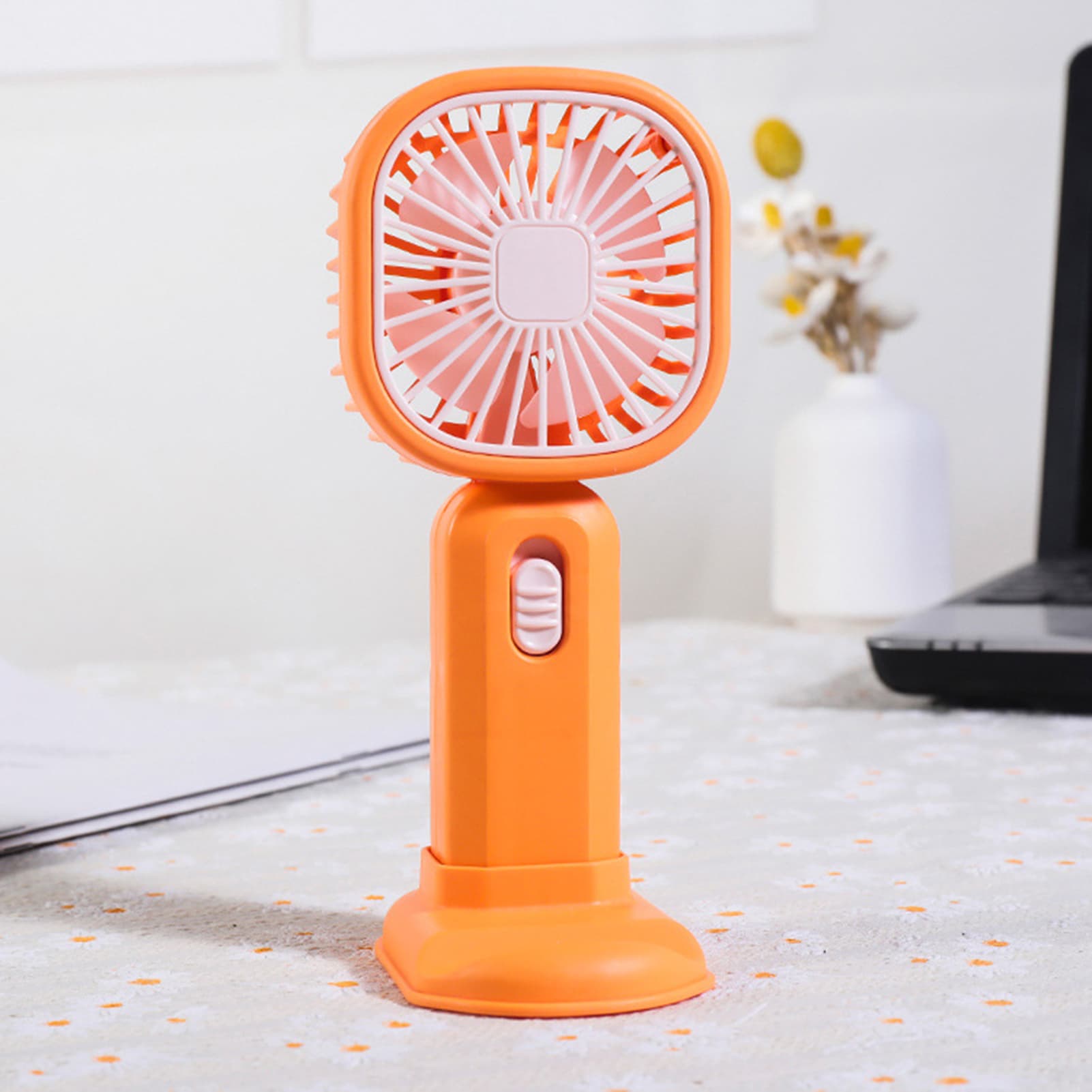 پنکه دستی شارژی دارای استند موبایل مدل HK59 — تصویر ۲