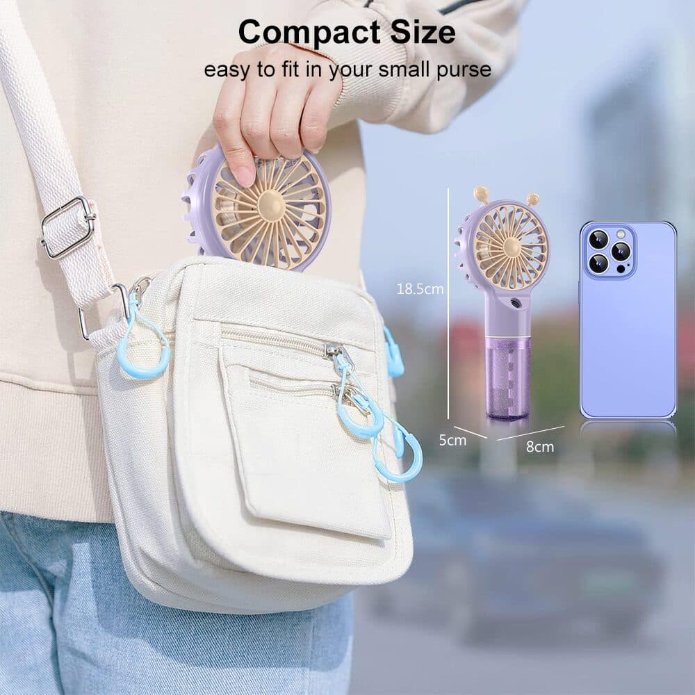 پنکه دستی شارژی همراه با اسپری Handheld — تصویر ۴