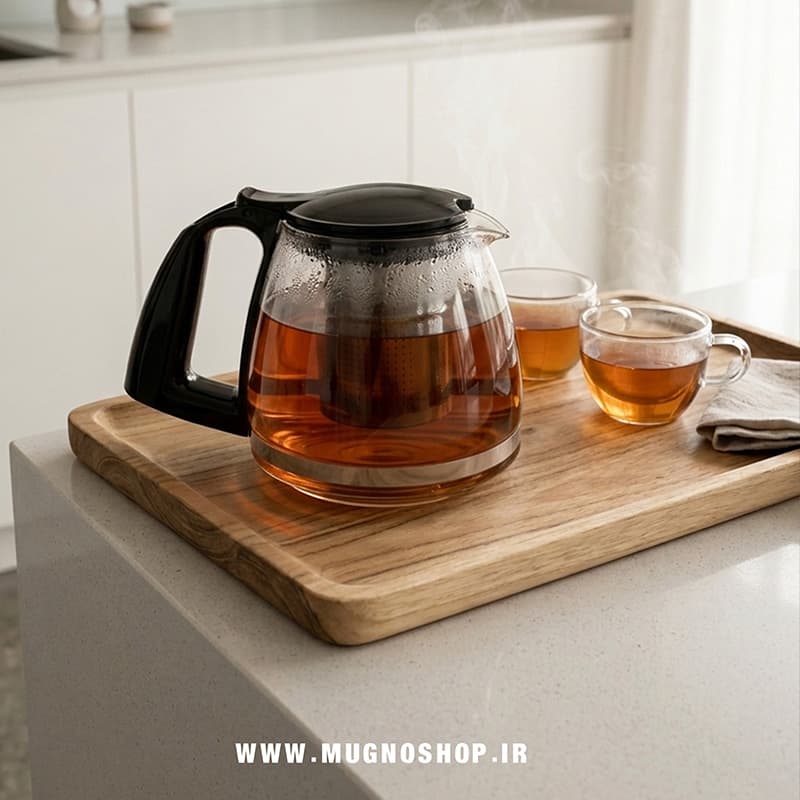 قوری پیرکس حجم 750 میل کد 00778 — تصویر ۳