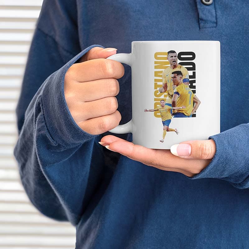 ماگ سرامیکی النصر طرح RONALDO کد 00718 — تصویر ۵