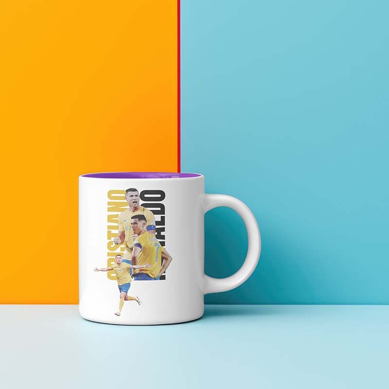 ماگ سرامیکی النصر طرح RONALDO کد 00718 — تصویر ۲