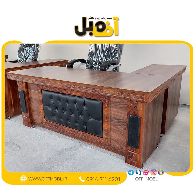 میز مدیریت غزال لمسه سایز 180 با ال