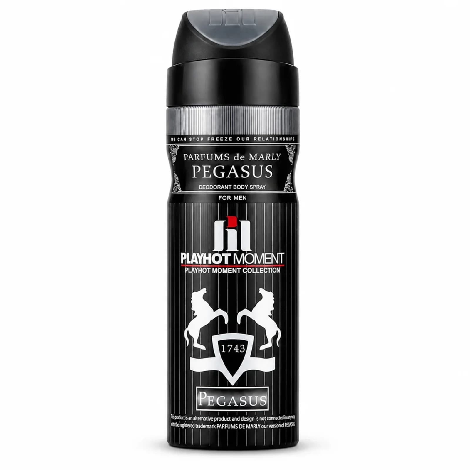 اسپری دئودورانت مردانه پلی هات مومنت با رایحه Parfums De Marly Pegasus حجم 200 میل