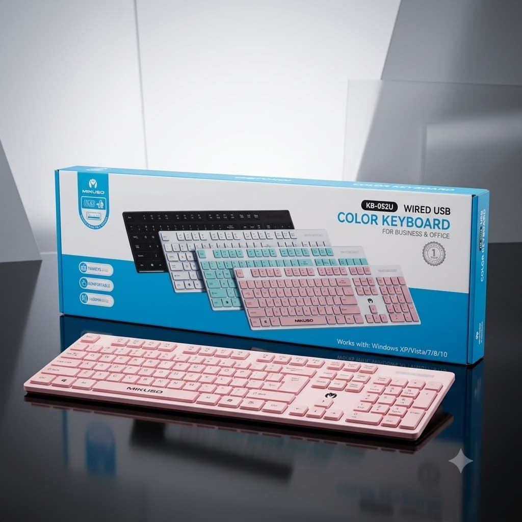 کیبورد سیم دار MIKUSO مدل KB-052U