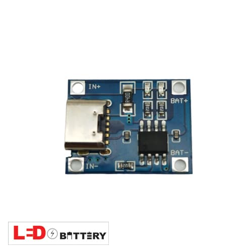 ماژول محافظ شارژر باتری لیتیومی 1 سل Type-C مدل TP4056 تک چیپ — تصویر ۲