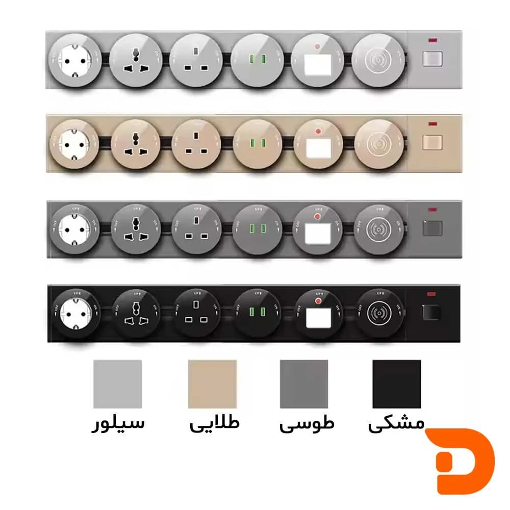 پریز توکار ریلی ملونی کد Track Socket 10070 — تصویر ۲