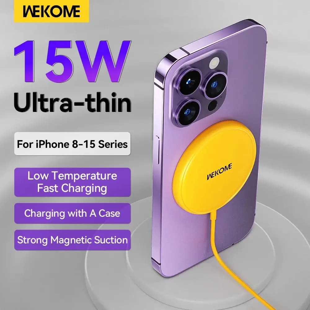 شارژر وایرلس ویکام شارژ سریع 15 وات مدل WP-U166 — تصویر ۳