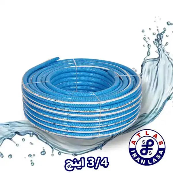 شیلنگ 3/4 آبی دولایه نخدار اطلس
