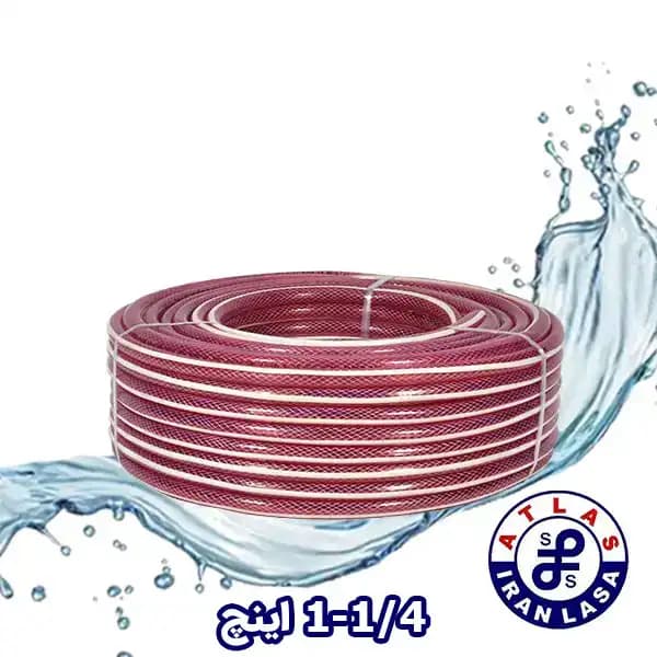 شیلنگ 1/4 -1 شفاف نخدار رنگی اطلس