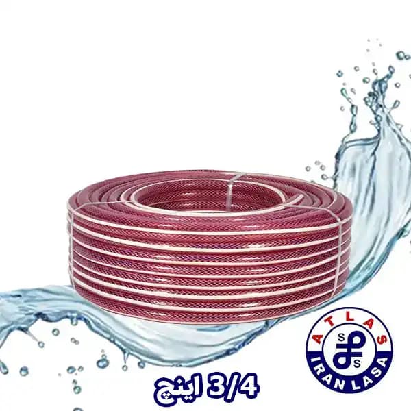 شیلنگ 3/4 شفاف نخدار رنگی اطلس