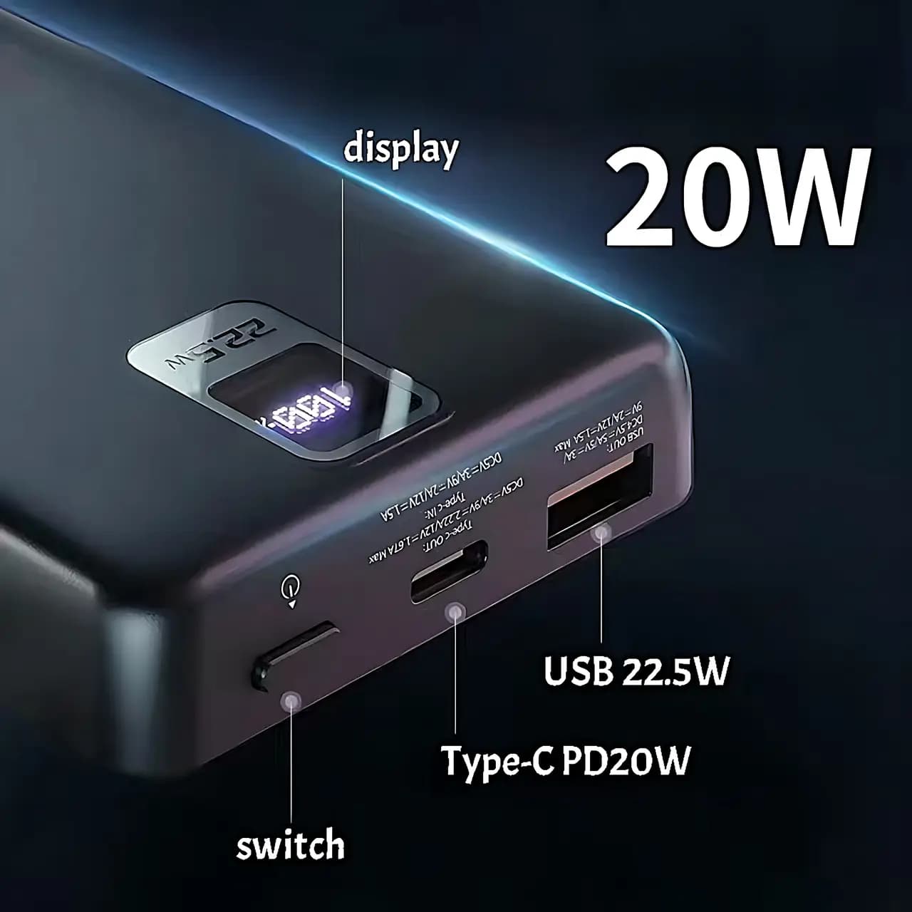 پاوربانک 10000 میلی آمپر ساعت وایرلس 22.5 وات ویکام مدل WP-289 — تصویر ۵