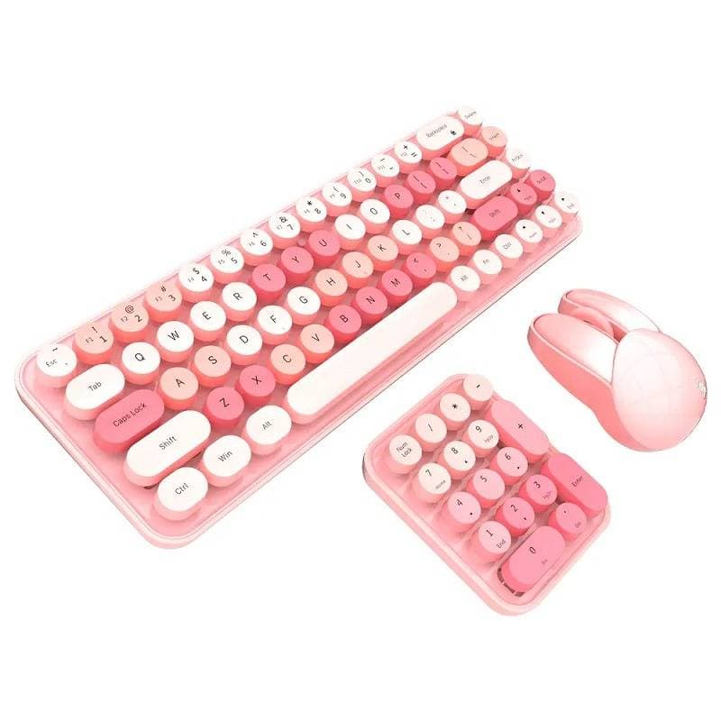 کیبورد و ماوس و نام پد مافی مدل I Bean Max Combo Pink