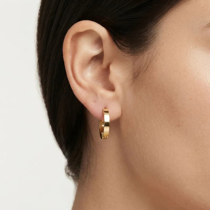 گوشواره حلقه‌ای زنانه مدل E113s