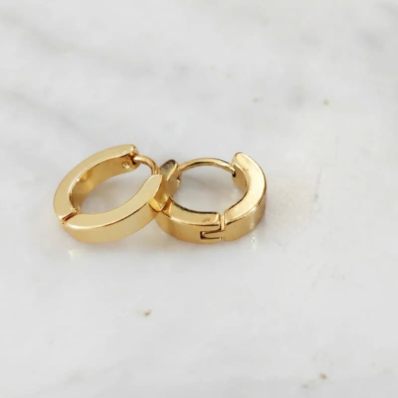 گوشواره حلقه‌ای زنانه مدل E113s — تصویر ۳