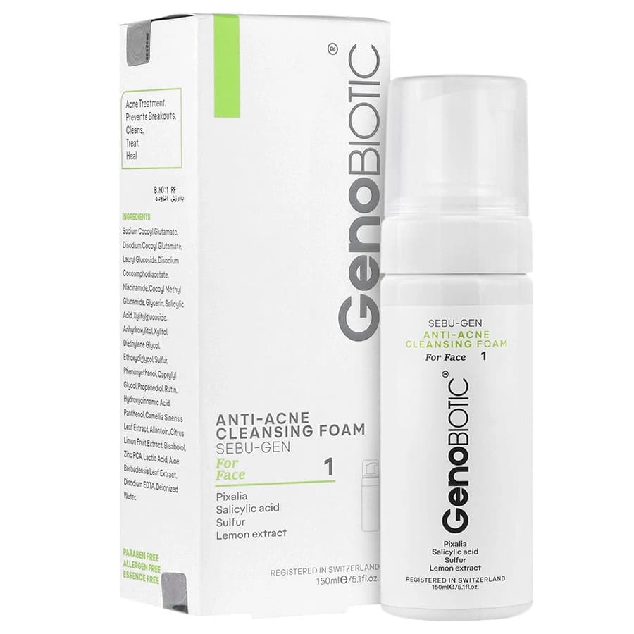 فوم شستشو پوست چرب و آکنه دار ژنوبایوتیک 150ml — تصویر ۲