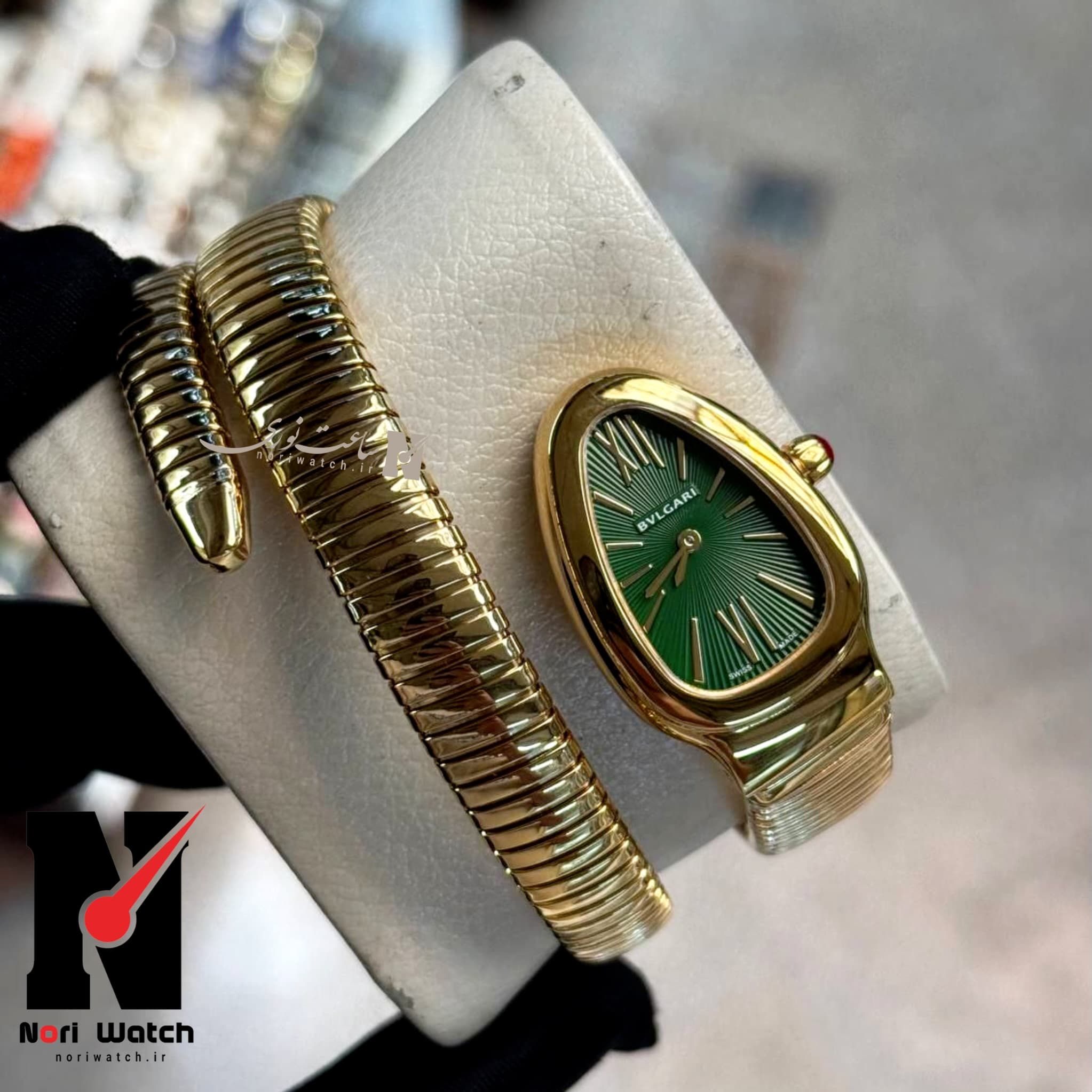 ساعت مچی زنانه بولگاری ماری طلایی Bvlgari Serpenti Tubogas