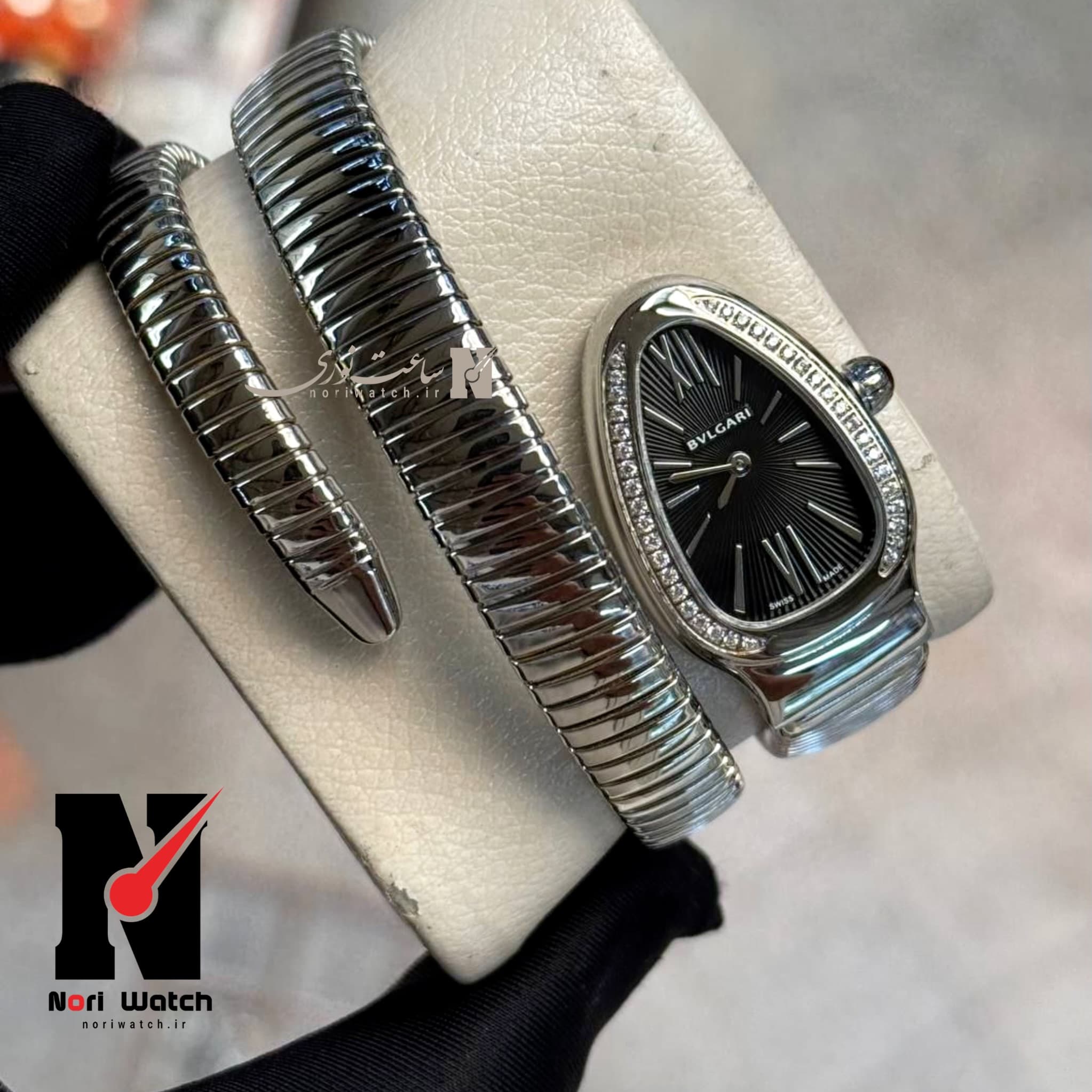 ساعت مچی بولگاری ماری زنانه سیلور Bvlgari Serpenti Tubogas — تصویر ۲