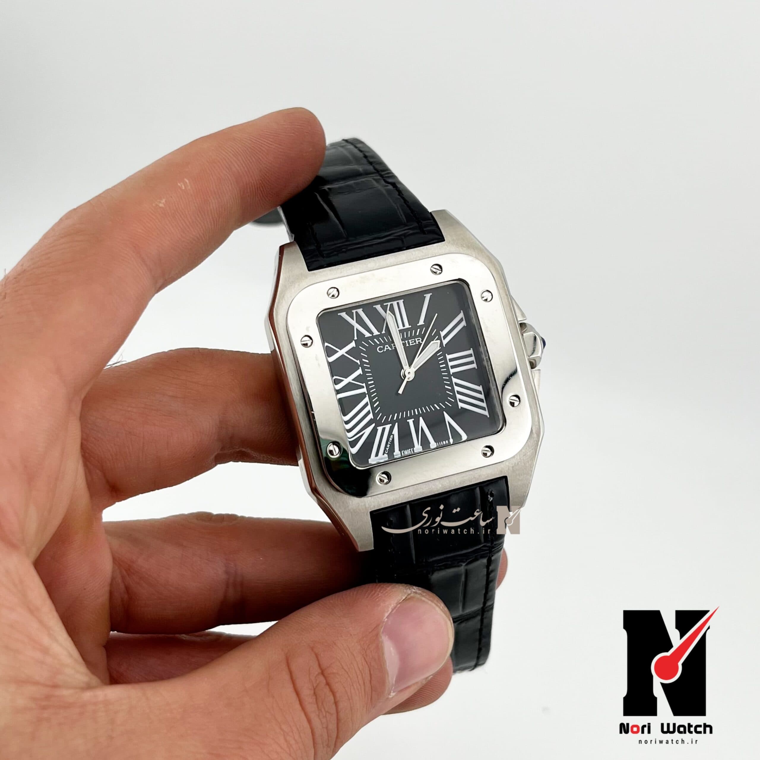 ساعت ست کارتیه سانتوس چرمی CARTIER — تصویر ۲