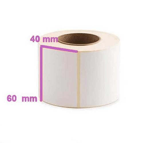 لیبل (برچسب) کاغذی تک ردیفه 60×40 رول 1000 تایی