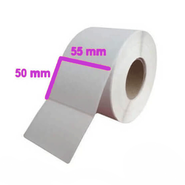 لیبل (برچسب) کاغذی تک ردیفه 55×50 رول 1000 تایی