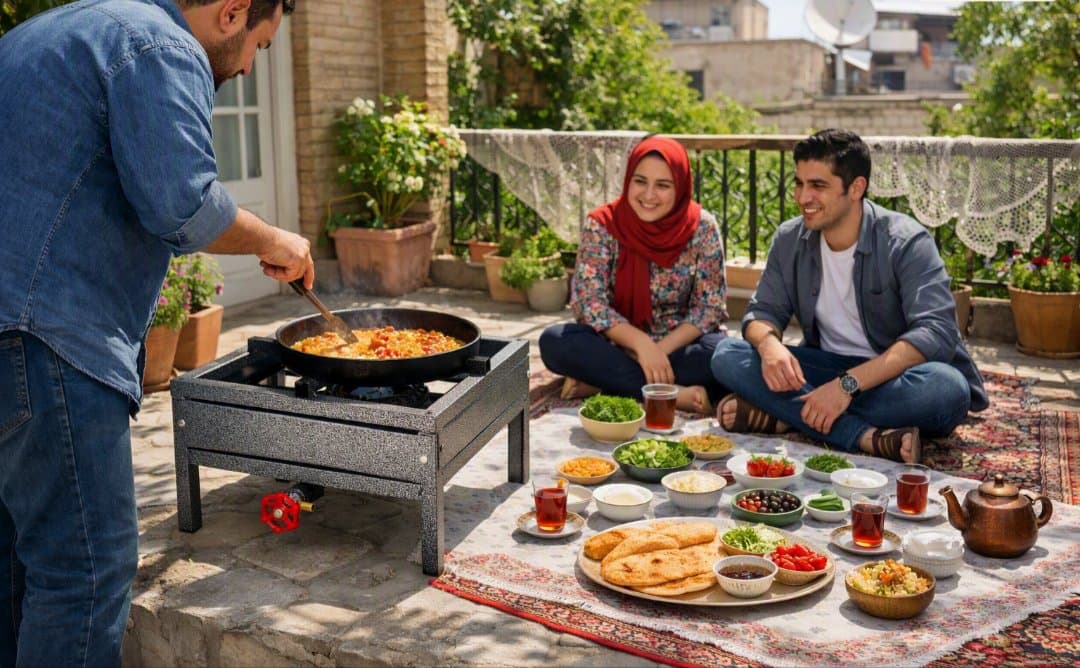 اجاق پروفیلی تک شعله 30*30 شیر معمولی — تصویر ۲