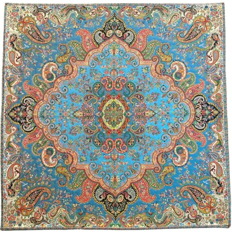 رومیزی ترمه جنس ابریشم طرح سلاطین کد 6