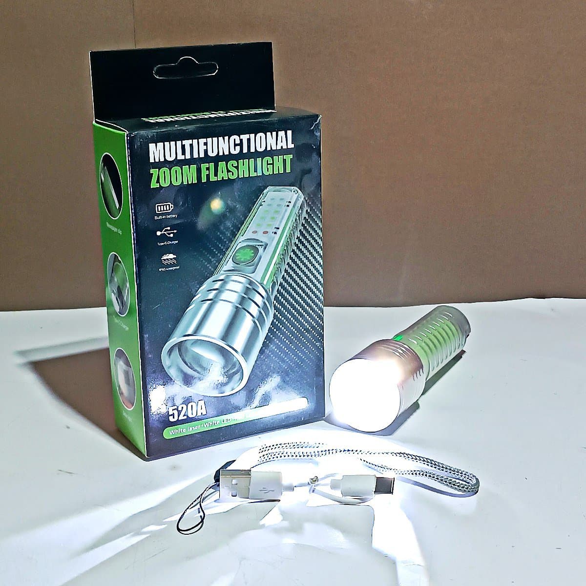 چراغ قوه دستی کوچک 520 اهنربایی شیشه ای — تصویر ۳