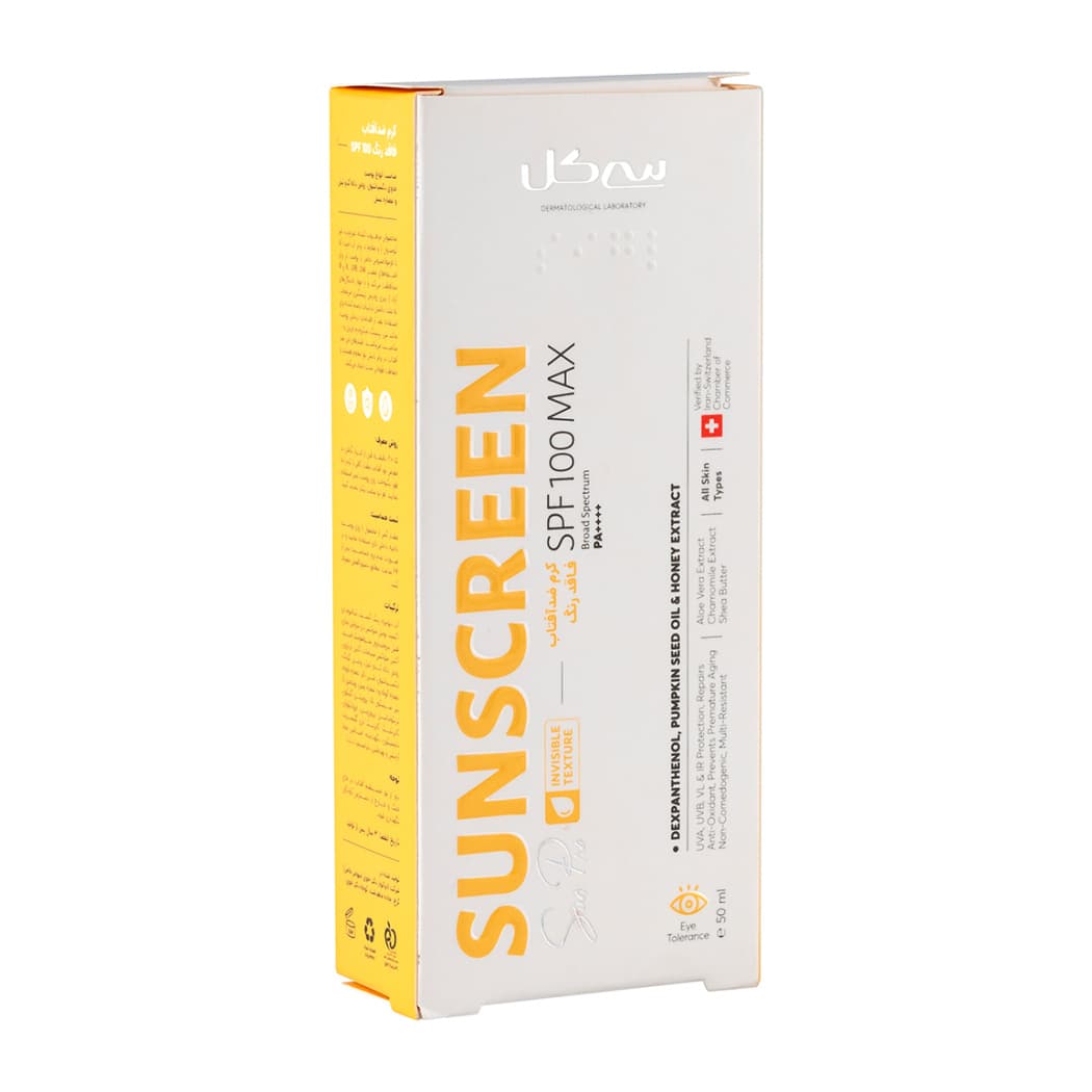 کرم ضد آفتاب فاقد رنگ spf100 سی گل