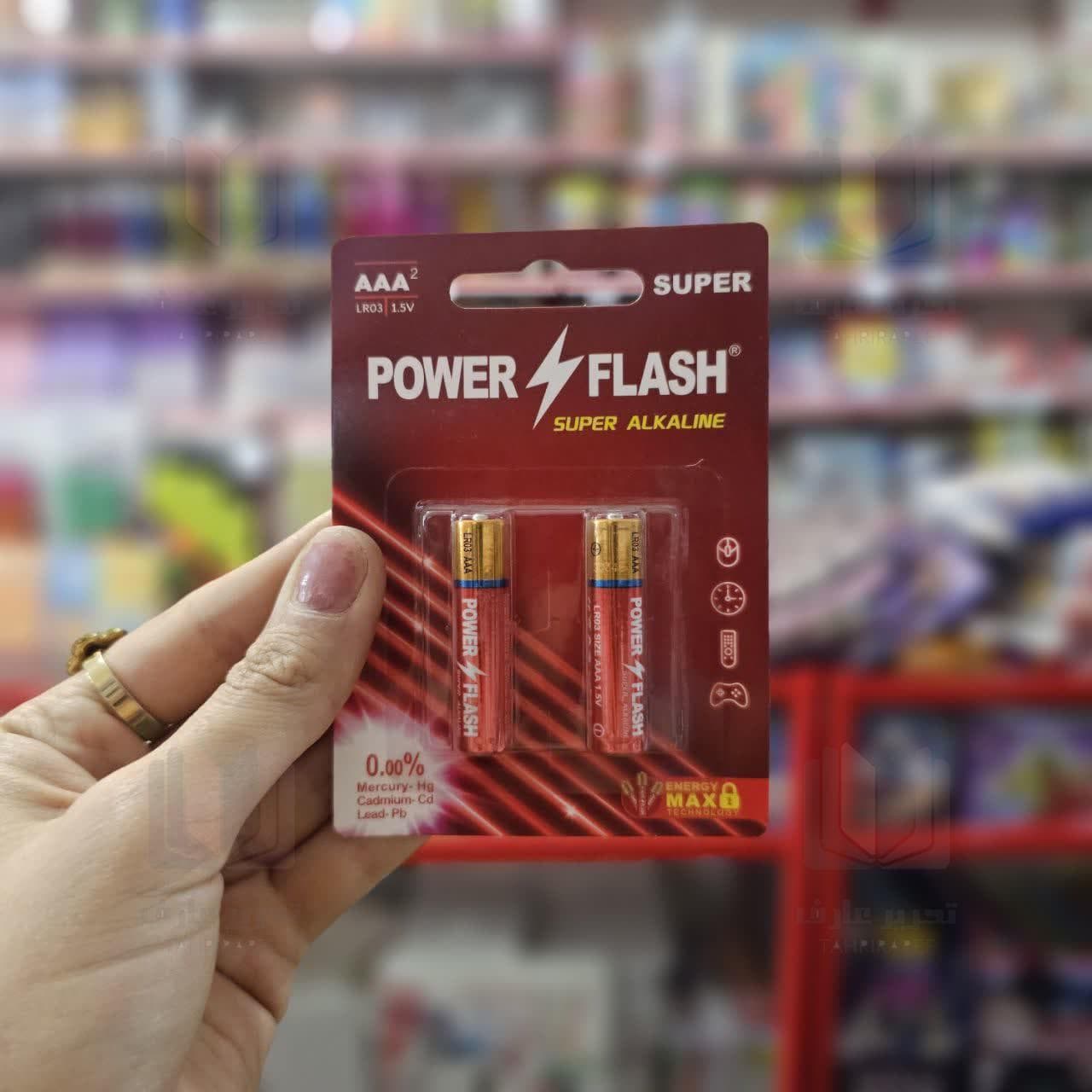 باتري نيم قلم 2 تایی سوپر الکالاين POWER FLASH