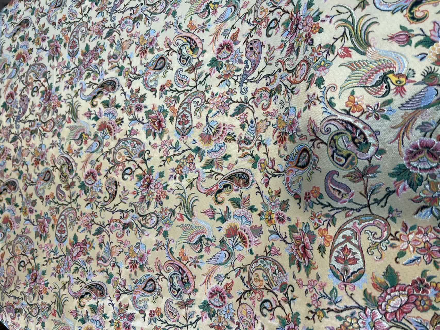 پارچه ترمه ابریشم طرح پرستو کد 5 — تصویر ۳